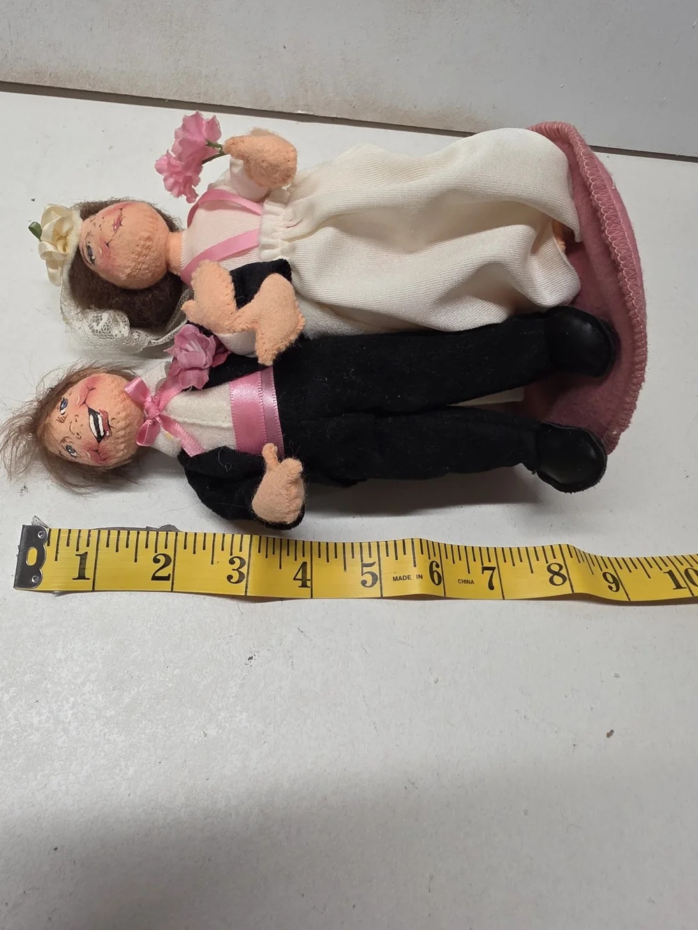 Vintage Annalee Mobilitee bride and groom wedding couple
